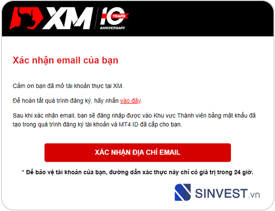 Hướng dẫn xác minh tài khoản XM