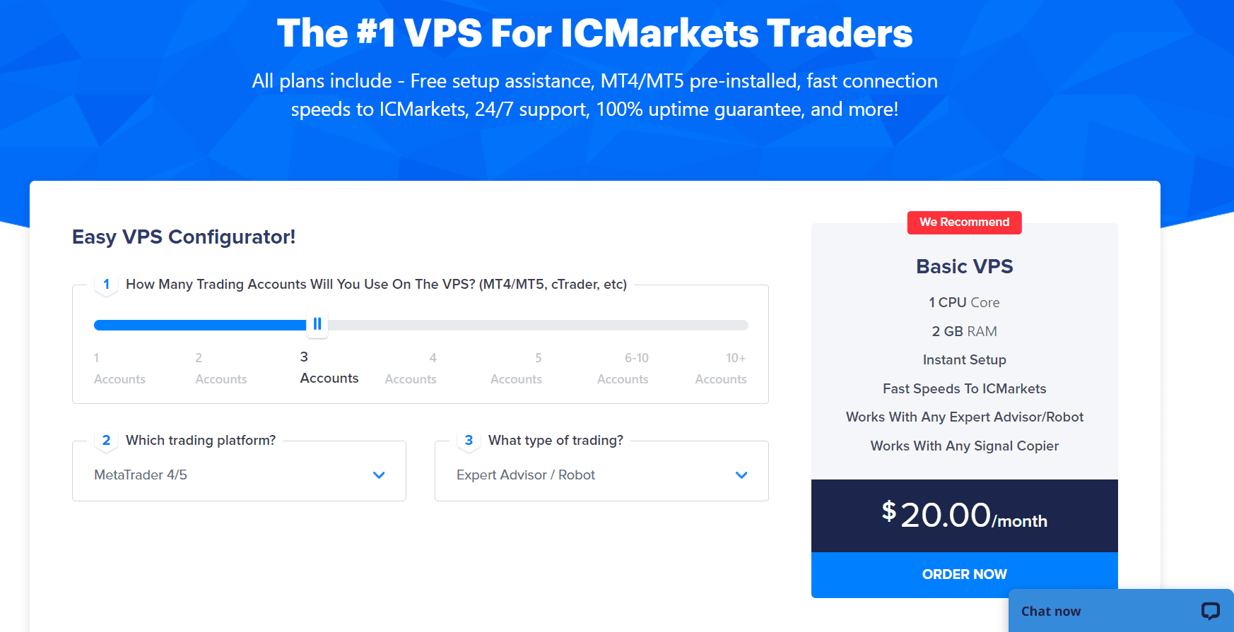 VPS sàn ICMarkets - New York City Servers