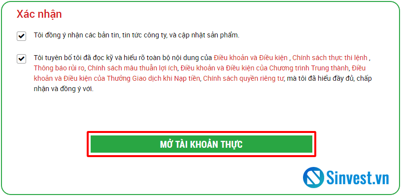 hướng dẫn mở tài khoản sàn XM
