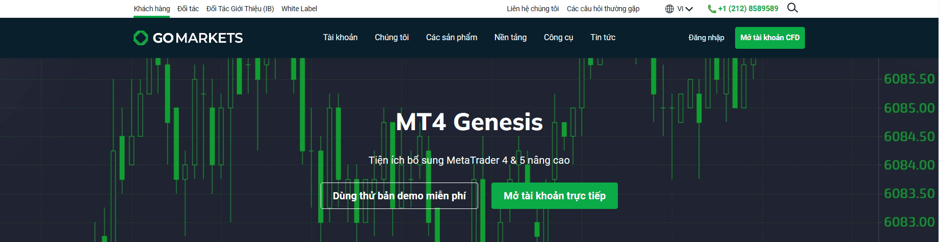 Nền tảng giao dịch GO Markets MT4 Genesis